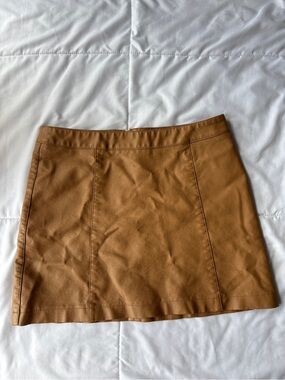 Forever 21 Tan A-Line Mini Skirt